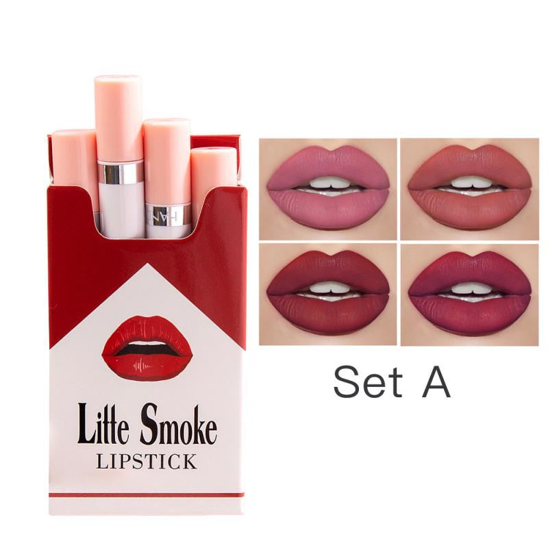 đ⨠Matte Mist Lipstick â Semi Suede Texture 4-Pack | Silky, Lett & Langvarig