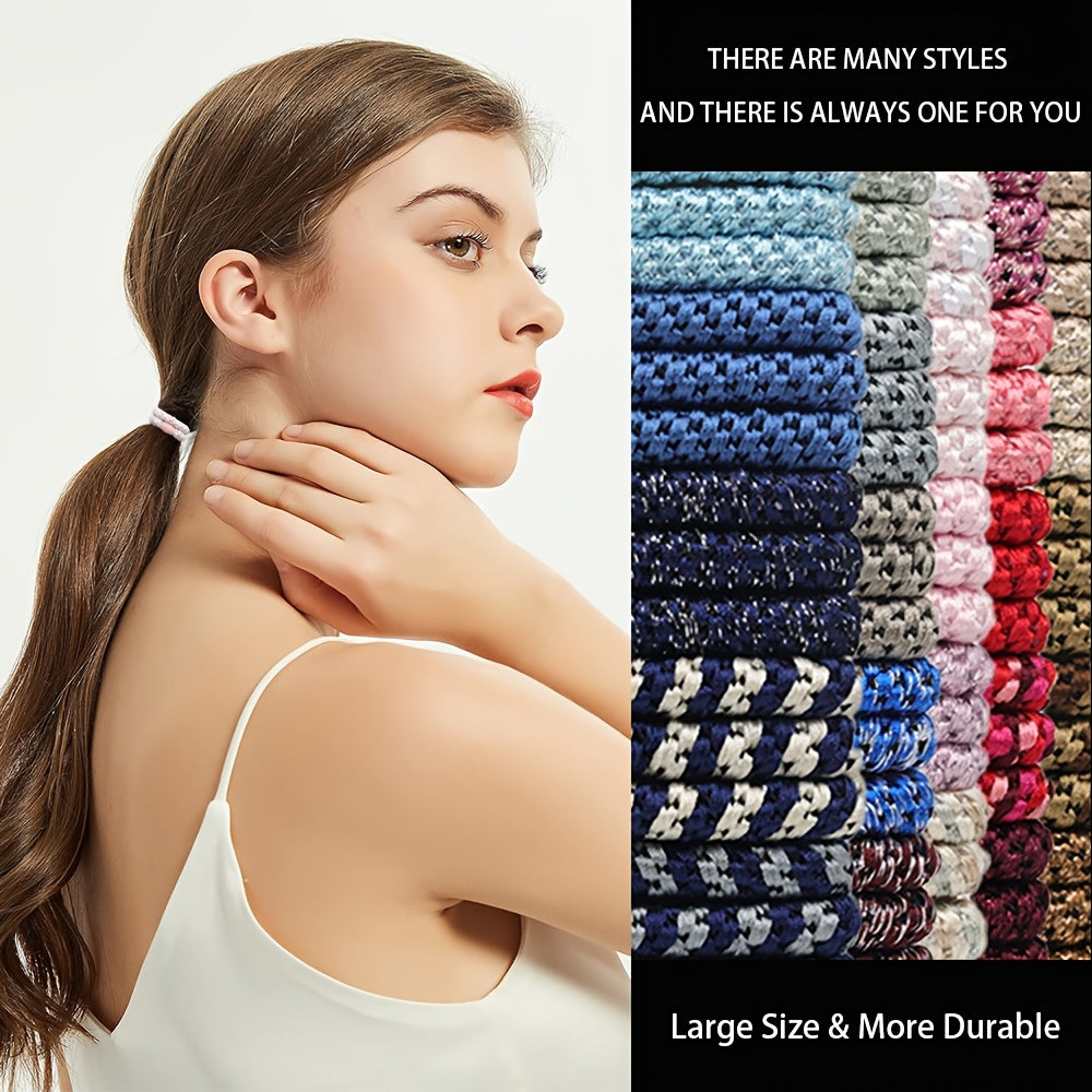 15 stk flettede hårstrikker – tykk elastisk / hårbånd