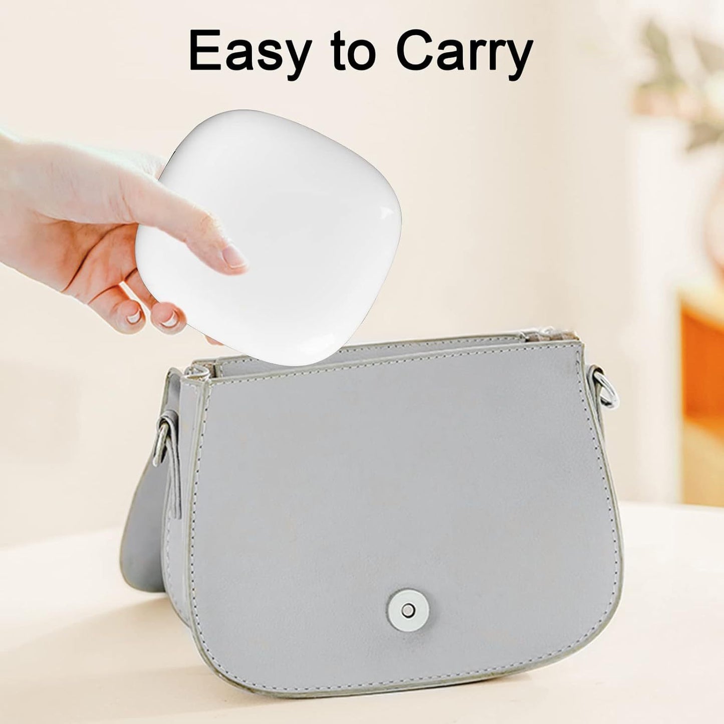 Foldbart LED Sminkespeil – Bærbart Håndspeil med Lys for Perfekt Make-Up