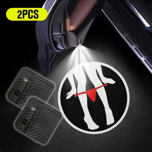 2 stk Trådløse Bildør Projektorlys