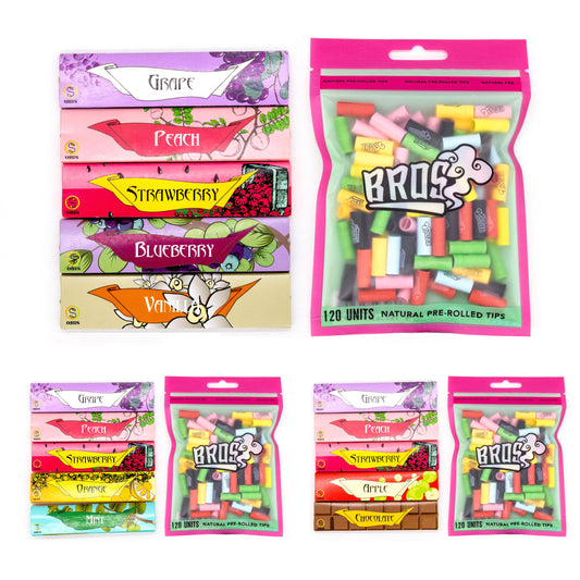 .  🚬✨ 6-pk Portabelt Sett – Smaksrullepapir & Sigarettfilter Mix (Assorterte Farger)